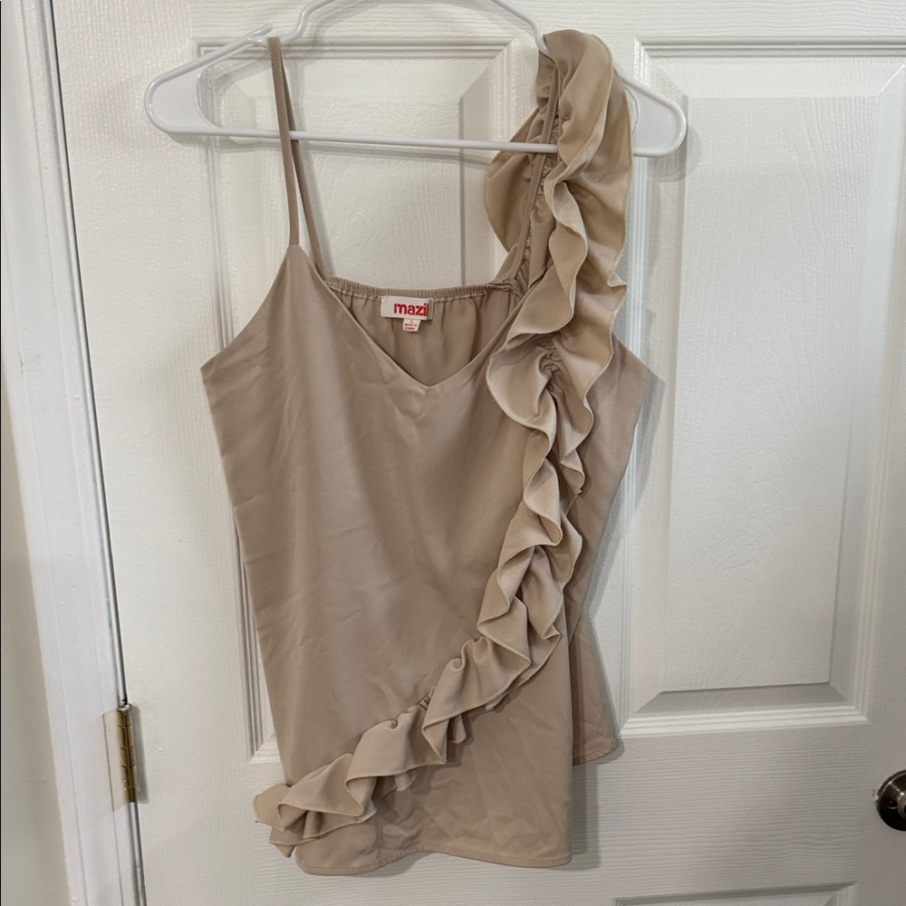 Mazik Beige Ruffle Camisole